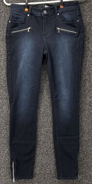 PAIGE Denim Jill Zip Ankle Skinny Jeans Womens 29 Faux Pocket Ankle Zips USA
